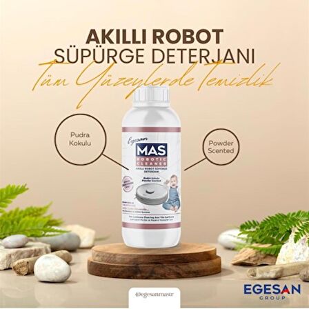 Mas Robot süpürge deterjanı 5'li set (nergis,çam,beyaz sabun kokuları,bebek özel,hayvan özel)500 ml