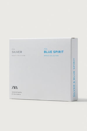 ZARA MAN SILVER ZARA MAN BLUE SPIRIT EDT 100 ML + 100 ML (3,38 FL. OZ)