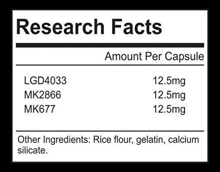 LAWLESS TRIFECTA 3 SARMS BLEND 60 KAPSÜL - LİGANDROL - MK2866 - MK677 / 12.5 MG