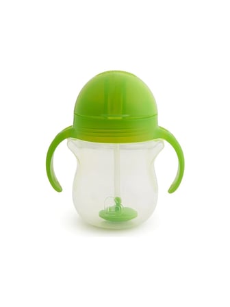 Munchkin Tıklama Kilitli Uçlu Pipetli Alıştırma Bardağı, 6ay+, 207ml, Yeşil,&Yedek Pipet 1 Adet
