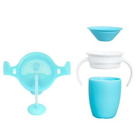 Munchkin Tıklama Kilitli Uçlu Alıştırma Bardağı 6Ay+,207Ml,Mavi +Munchkin  360° Alıştırma Bardağı, 6Ay+, 207Ml,Mavi