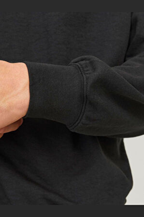Erkek Bisiklet Yaka Düz Renk Sweatshirt - Charge