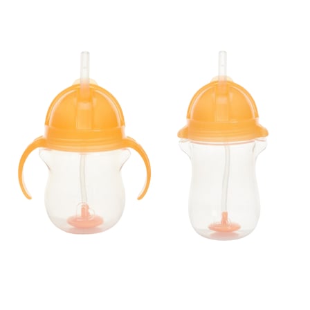 Munchkin Tıklama Kilitli Uçlu Alıştırma Bardağı 6AY+207 ml ,turuncu, 12AY+297 ml Turuncu