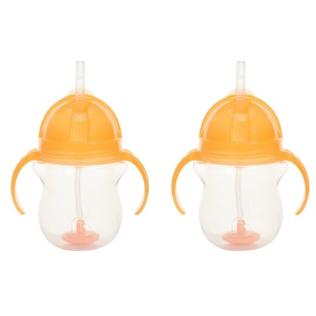 Munchkin Tıklama Kilitli Uçlu Alıştırma Bardağı, 6ay+, 207ml, Turuncu, 2li Paket