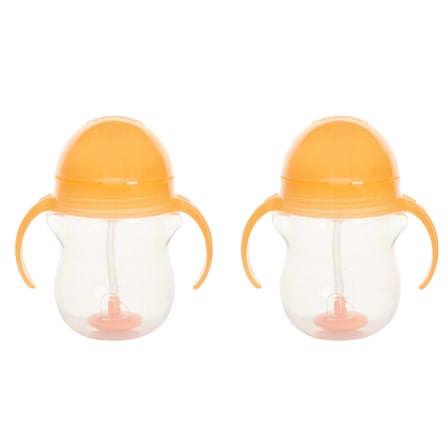 Munchkin Tıklama Kilitli Uçlu Alıştırma Bardağı, 6ay+, 207ml, Turuncu, 2li Paket