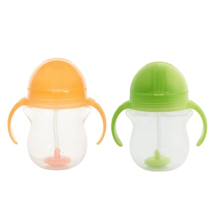 Munchkin Tıklama Kilitli Uçlu Alıştırma Bardağı 6AY+207 ml ,turuncu ve Yeşil