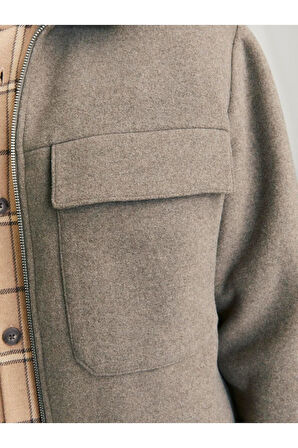 Blurussel Wool Erkek Bej Kaşe Ceket 12259393
