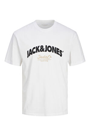 Jack Jones Erkek Pamuklu Siyah Bisiklet Yaka Tişört 12262348