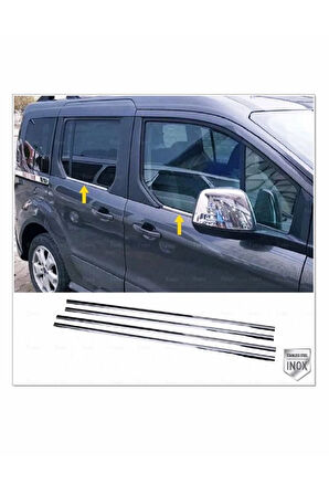 Ford Connect Krom Cam Çıtası 4 Prç. 2014 - 2021 arası P. Çelik
