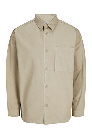 JCOHELVETICA WASHED OVERSHIRT LS Erkek Keten Gömlek 12266046