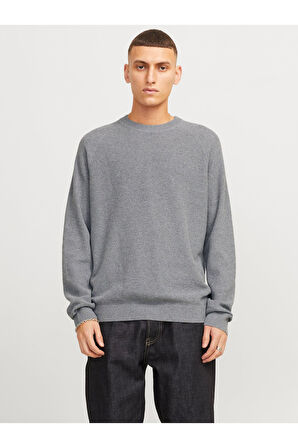 JCOMAZER KNIT CREW NECK Siyah Örme Kazak 12266511