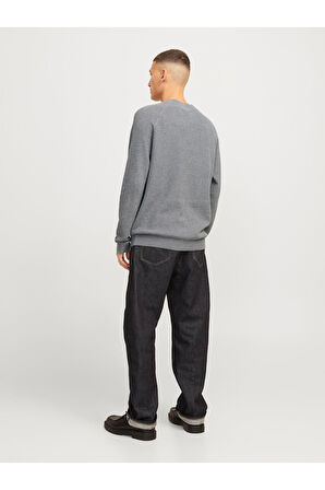 JCOMAZER KNIT CREW NECK Siyah Örme Kazak 12266511