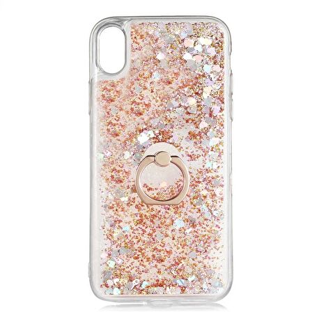Smcase iPhone XS Kılıf Milce Yüzüklü Sulu Silikon
