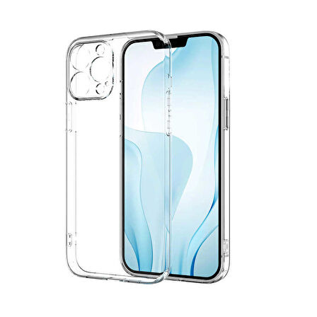 Gpack Apple iPhone 13 Pro Kılıf Süper Silikon Kamera Korumalı Şeffaf
