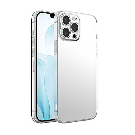 Gpack Apple iPhone 13 Pro Kılıf Süper Silikon Kamera Korumalı Şeffaf