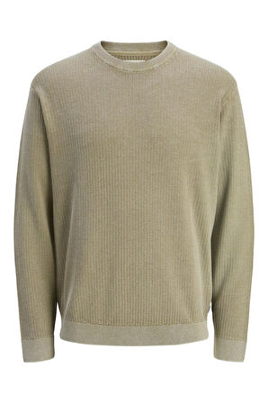 JPRBLUBASTIAN WASHED KNIT CREW NECK  Triko kazak 12271331