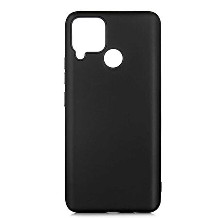 Smcase Realme C15 Kılıf Lüks Mat Silikon  Nano Ekran Koruyucu