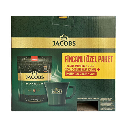 Jacobs Monarch Gold 200 gr İkonik Jacobs Fincanlı Set x 2 Adet