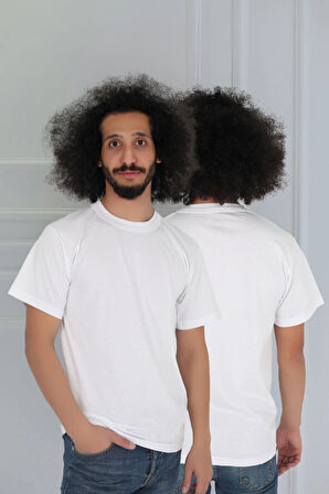 Erkek Slim Fit Sıfır Yaka Fanila T-Shirt 