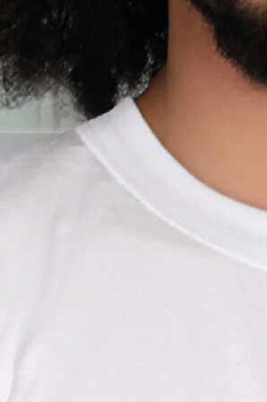 Erkek Slim Fit Sıfır Yaka Fanila T-Shirt 