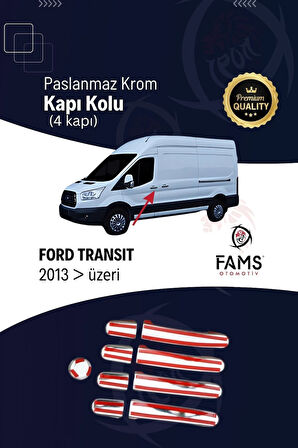 Ford Transit Krom Kapı Kolu 4 Kapı 9 Parça 2013 Üzeri P. Çelik