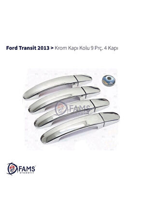 Ford Transit Krom Kapı Kolu 4 Kapı 9 Parça 2013 Üzeri P. Çelik