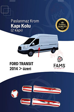 Ford Transit Krom Kapı Kolu 2 Kapı 5 Parça 2014 Üzeri P. Çelik