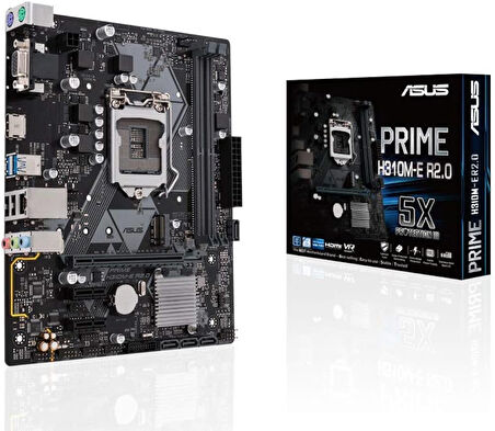 Asus Prıme H310M-E R2.0 H310 Ddr4 Usb3.1 M.2 Hdmı/dvı/vga Pcı 3.0 1151p Anakart