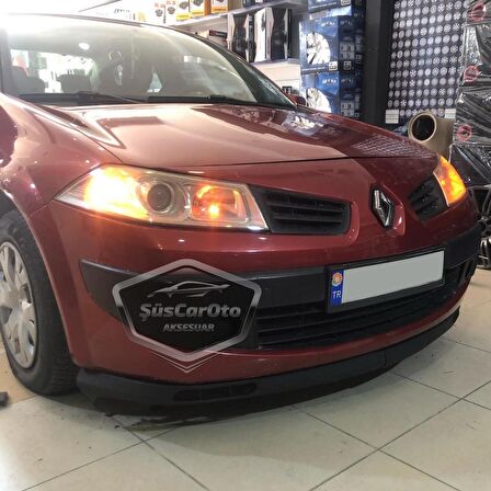 Renault Megane 2 2003-2008 Uyumlu Üniversal Laguna Lip Esnek Ön Lip 2 Parça Tampon Altı Dil Karlık Ön Ek