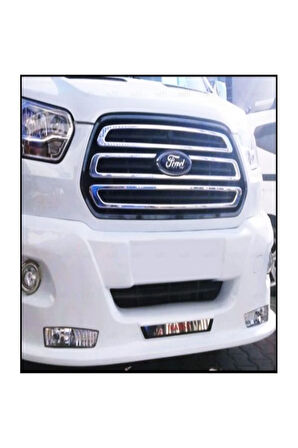 Ford Transit Krom Ön Panjur 3 Parça 2013-2019 Paslanmaz Çelik