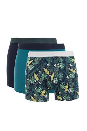 DeFacto Regular Fit Baskılı 3'lü Boxer C9568AX24AUNV135
