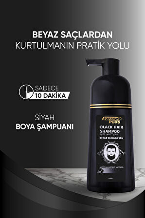 Softto Plus Black Hair 2'li Doğal Görünüm Sağlayan Shampoo 350 ml