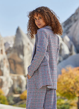 Blazer Kadın Ceket Beyaz | L