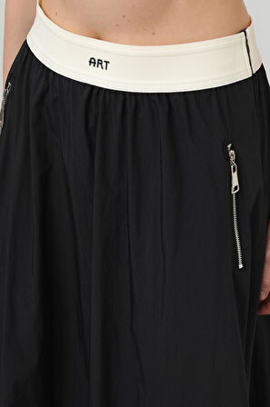 Soul Kadın Lastik Nakış Detaylı Etek 32148ETK