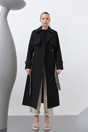 Kadın Leopar Garnili Trench 32113TRC