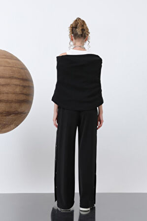 Soul 32157 Kadın Yanlar Çıt Çıt Detaylı Modal Pantolon