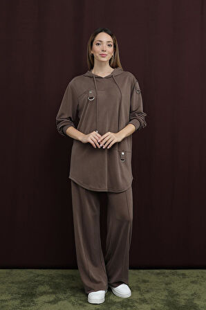 Puane Kadın D Toka Detaylı Asimetrik Takım- 4386TKS