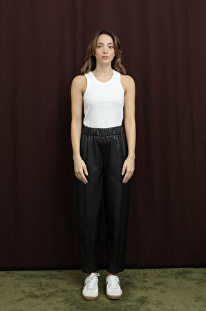 Puane Kadın Deri Pantolon 18270