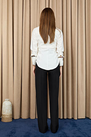 Puane Kadın Yüksek Bel Kumaş Pantolon -18279PNT