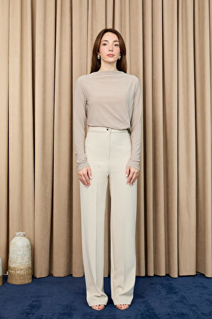 Puane Kadın Yüksek Bel Kumaş Pantolon -18279PNT