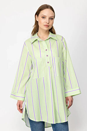 ARKASI UZUN SALAŞ UZUN KADIN GÖMLEK 34343-2Y4