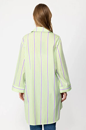 ARKASI UZUN SALAŞ UZUN KADIN GÖMLEK 34343-2Y4