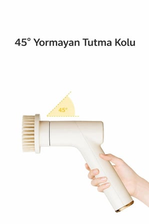 Elektrikli Temizlik Fırçası Şarjlı Mop Seti 7 Başlıklı Teleskopik Saplı Çok Amaçlı Temizleyici