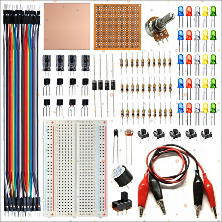 BREADBOARD TEMEL ELEKTRONİK ve DEVRE EĞİTİM SETİ