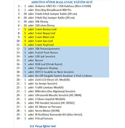 ARDUİNO SÜPER BAŞLANGIÇ EĞİTİM SETİ