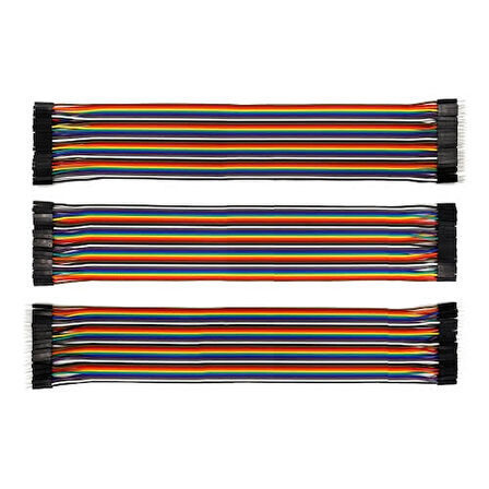 30 cm 120’li Dişi-dişi, Erkek-Erkek, Erkek-Dişi Jumper Kablo Seti