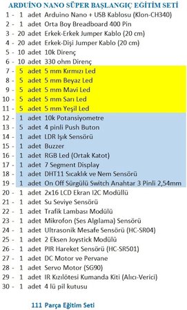 Arduino Nano Süper Başlangıç Seti
