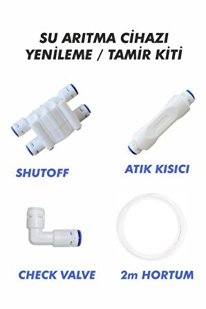 Su Arıtma Cihazı Yenileme Tamir Kiti Shutoff Chekvalf Atık Kısıcı