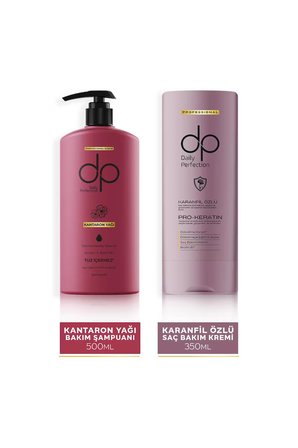 P Daily Perfection Şampuan Kantaron Yağı 500 ml & Saç Bakım Kremi Karanfil Özlü 350 ml