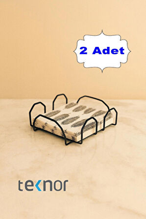  2'li Özel Tasarım Kare Peçetelik